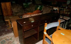 Dark Wood Sideboard ( 3 Drawers & 6 Shelves )