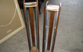 Dark Wood Pair of Small CD Racks.