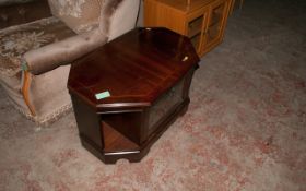 Dark Wood T.V. Unit with Glass Door.