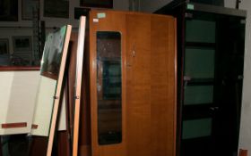 Double Wooden Wardrobe with Mirrors.