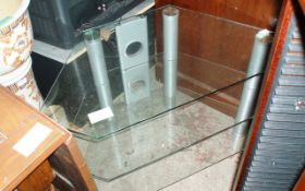 Glass T.V. Stand.