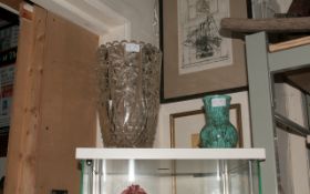 Two Vases ( 1 Glass, 1 Ceramic )