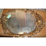 Oval Framed Mirror.