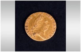George III Gold Half Guinea Date 1790. Fifth Laur Head. Obverse Crowned Shield of Arms. 4.1 grams.