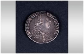 George III Silver Shilling Laureate Head Date 1787. VF-EF, Excellent Tone.