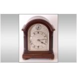 Asprey Of London Fine Mahogany Dome Cased Striking & Chiming Mantle Clock, features silvered