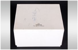 A Large Gents Omega Watch Outer Box. Internal Measurements. 6 x 5.1/8 x 3.1/4 Inches. c.1980-1990's.