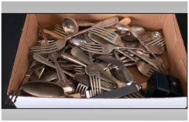 Assorted Flatware including a gents signet ring.