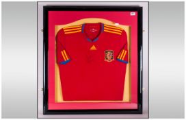 Mikel Arteta Arsenal, Everton, Spain Signed Football Shirt, not match worn, mounted & framed.