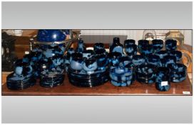 Culinaire Studio Pottery, Large Quantity of Dinner and Tea Ware comprising Teapot, Sugar Bowl,