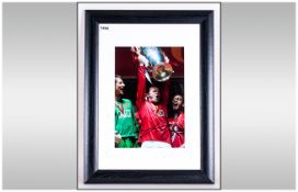 Wayne Rooney Signed Photograph mounted & framed