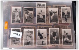 Football Photo Cards  A Collection of 108 Football Team and Player Cards c1920