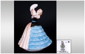 Royal Doulton Figurine ' Susan ' Blue, Black and Pink Colour way. HN.2952. Designer P. Parsons.