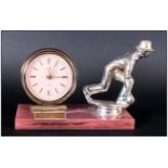 A 1930's Bowling Trophy / Clock, Awarded to W. Gidman. B.C.T. Singles Winner. Featuring a Silver