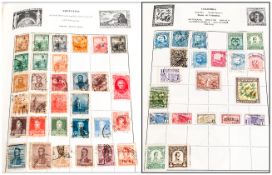 Blue Denham Major Stamp Album with all world stamps, some better.