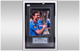 Frank Lampard Signed Photograph Display, mounted & signed