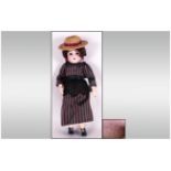 Antique - Fine Quality French S.T.B.J. 60 Paris Bisque Headed Doll with Original Composition.