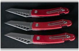 Crosscut Lock knives red
