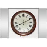 A Single Train Fusee Mechanism GPO Round Wall Clock with ER Crown Cypher to the face and GPO logo,