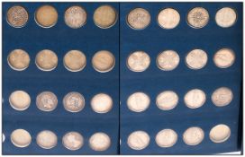 Coin Library Album, Containing a Collection of Silver. Comprises 2 Shilling Pieces and Double