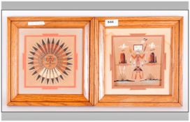 Two Signed Indian Sand Paintings