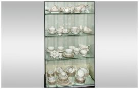 Wedgwood Bone China Dinner Service, 'Mirabelle' R4537, Comprising, 11 tea cups, 13 coffee cans,