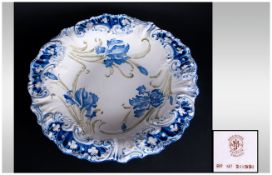 Macintyre Dubarry Dessert Plate / Dish with Raised Slip Iris Design. c.1902. All Aspects of