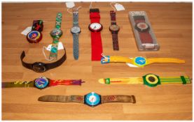 A Collection Of Vintage Swatch Watches 11 in total. A.F Condition