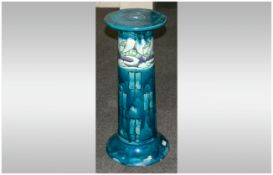 Mintons Secessionist Num.14 Pottery Plant Stand on Column. c.1890-1900. Stands 28.5 Inches HIgh.