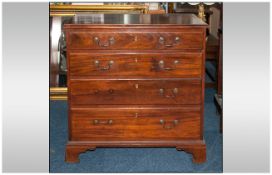 Small George III Mahogany Chest of Drawers, circa 1770, with solid top and moulded edge,