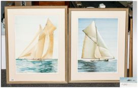Alastair D. Houston Marine Artist Pencil Signed - Pair of Ltd Edition and Numbered Coloured