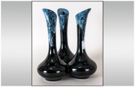VB Pottery Three Part Bud Vase by Van Briggle the oldest continuing art pottery in the USA. Each 7''