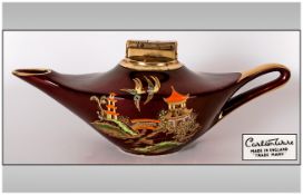 Rouge Royale Carlton Ware Cigarette Lighter In The Form of Aladdin's Lamp. 3 Inches High & 8