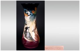 Moorcroft Modern Vase ' Ingleswood ' Design. Designer Philip Gibson. Date 2003. Stands 8 Inches