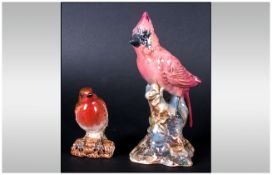 Beswick Bird Figures ( 2 ) In Total. 1/ Cardinal Model Num.927. Height 5.75 Inches. Issued 1941-