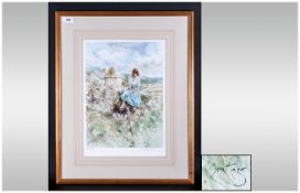 Gordon King Pencil Signed Limited Edition Fine Art Colour Print Number 351/375, Mounted & framed