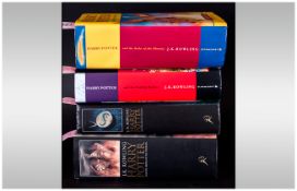 Four Hardback First Edition Harry Potter Books both adult and children's versions of ''The Order
