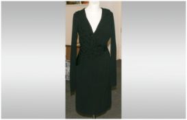 Fenn Wright Manson Beaded Crepe Jersey Black Dress size 10. Retail £169.00