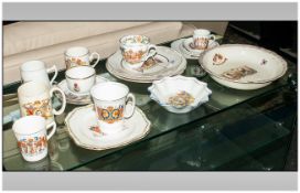 Collection Of Commemorative Ware - Comprising Various cups sauces and plates. Approx 18 pieces.