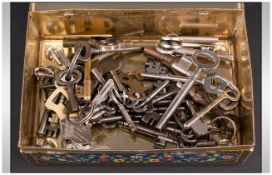 A Box Containing Assorted Watch Keys, Includes Motor A.A Keys etc.