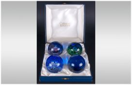 Caithness Elements II Ltd Edition and Numbered Set of 4 Paperweights - Called Air, Fire, Earth and