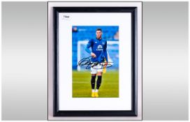 Ross Barkley (Everton F.C) Signed Photograph, mounted & framed.