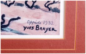 Yves Brayer Colour Print 1907-1990 French Impressionist Painter Titled 'Oppride 1982', framed &