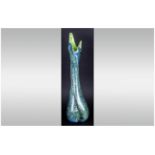 Murano Studio Art Tall Vase. Blue and Green Colour. c.1970's. Excellent Condition. Height 16.5