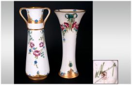 William Moorcroft Macintyre Signed Vases ( 2 ) In Total. c.1908-1913. Decorated with Images of