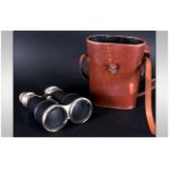 Pair Of Cased Unmarked Binoculars