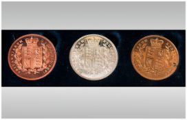 Retro Pattern Collection Coins Boxes proof quality coins showing 1839 & Queen Victoria on one face