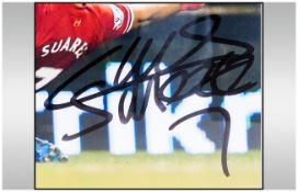 Luis Suarez Signed Photograph, mounted & signed