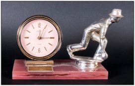 A 1930's Bowling Trophy / Clock, Awarded to W. Gidman. B.C.T. Singles Winner. Featuring a Silver