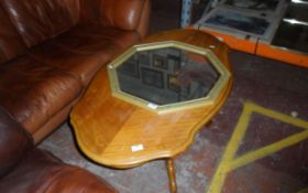 Wooden Oval Coffee Table.